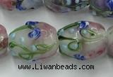 CLG827 15.5 inches 14*18mm pear lampwork glass beads wholesale