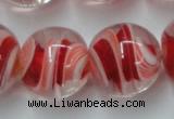 CLG852 15.5 inches 18mm round lampwork glass beads wholesale