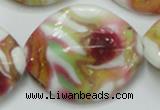 CLG862 15.5 inches 24*30mm marquise lampwork glass beads wholesale