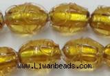 CLG882 2PCS 16 inches 12*18mm oval lampwork glass beads wholesale