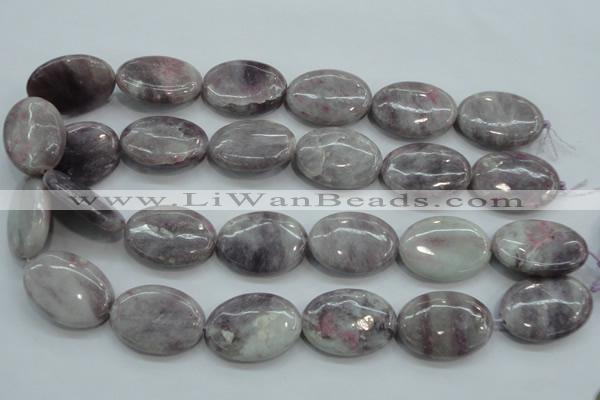 CLI59 15.5 inches 22*30mm oval natural lilac jasper beads wholesale