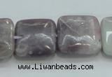 CLI62 15.5 inches 20*20mm square natural lilac jasper beads wholesale