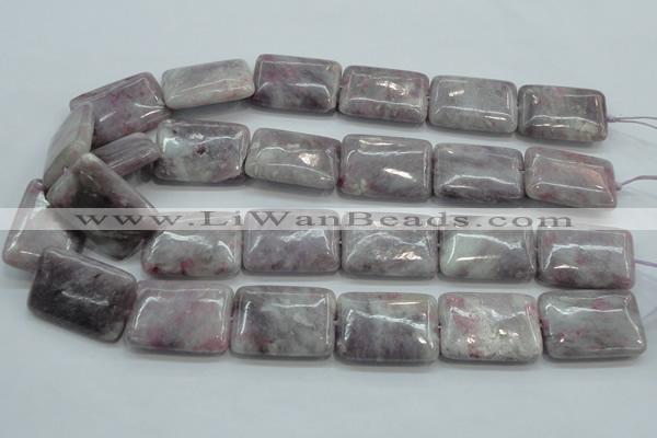 CLI65 15.5 inches 22*30mm rectangle natural lilac jasper beads wholesale