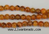 CLJ211 15.5 inches 6mm round dyed sesame jasper beads wholesale