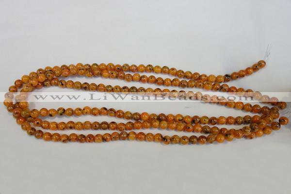 CLJ211 15.5 inches 6mm round dyed sesame jasper beads wholesale