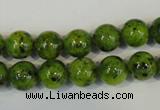 CLJ230 15.5 inches 10mm round dyed sesame jasper beads wholesale