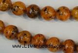 CLJ231 15.5 inches 10mm round dyed sesame jasper beads wholesale