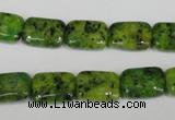 CLJ280 15.5 inches 10*14mm rectangle dyed sesame jasper beads wholesale