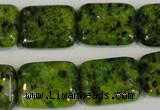 CLJ290 15.5 inches 15*20mm rectangle dyed sesame jasper beads wholesale