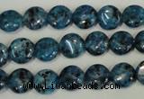 CLJ310 15.5 inches 10mm flat round dyed sesame jasper beads wholesale