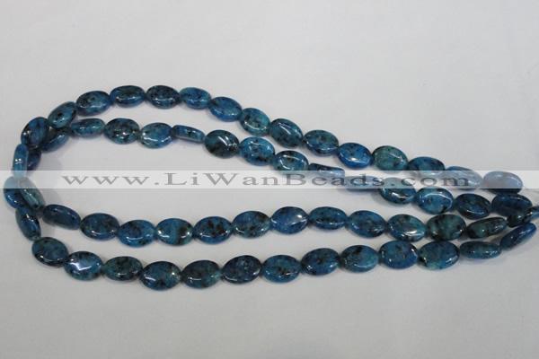 CLJ320 15.5 inches 10*14mm oval dyed sesame jasper beads wholesale