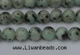 CLJ400 15.5 inches 4mm round sesame jasper beads wholesale