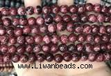 CLJ510 15.5 inches 4mm,6mm,8mm,10mm & 12mm round sesame jasper beads