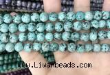 CLJ518 15.5 inches 4mm,6mm,8mm,10mm & 12mm round sesame jasper beads