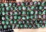 CLJ528 15.5 inches 4mm,6mm,8mm,10mm & 12mm round sesame jasper beads