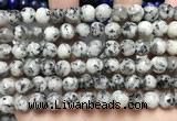 CLJ551 15.5 inches 6mm,8mm,10mm & 12mm faceted round sesame jasper beads