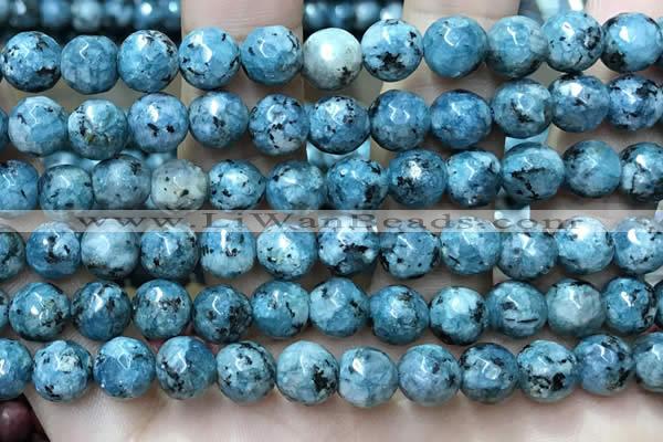 CLJ558 15.5 inches 6mm,8mm,10mm & 12mm faceted round sesame jasper beads