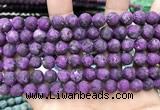 CLJ589 15 inches 8mm round matte sesame jasper beads