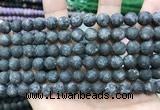 CLJ598 15 inches 8mm round matte sesame jasper beads