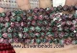 CLJ627 15 inches 8mm faceted nuggets sesame jasper beads