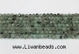 CLJ640 15.5 inches 6mm faceted round sesame jasper beads wholesale