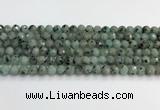 CLJ641 15.5 inches 8mm faceted round sesame jasper beads wholesale