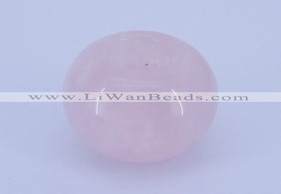 CLO01 19*30mm rondelle loose rose quartz gemstone beads wholesale