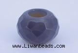 CLO10 19*30mm faceted rondelle loose grey agate gemstone beads wholesale