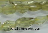 CLQ102 8*12mm - 12*22mm faceted nuggets natural lemon quartz beads