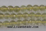 CLQ162 15.5 inches 8mm faceted round natural lemon quartz beads