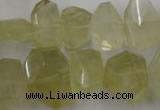 CLQ173 13*18mm – 20*28mm faceted nuggets natural lemon quartz beads