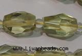 CLQ258 15.5 inches 10*14mm – 12*16mm faceted nuggets lemon quartz beads