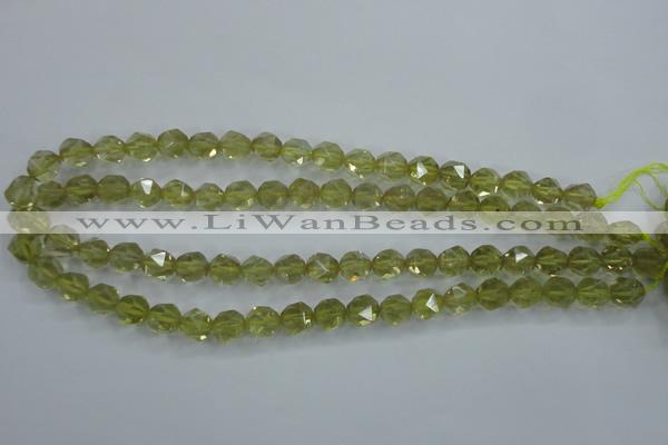 CLQ302 15.5 inches 8mm faceted nuggets lemon quartz beads