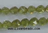 CLQ303 15.5 inches 10mm faceted nuggets lemon quartz beads