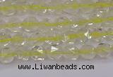 CLQ311 15.5 inches 6mm faceted nuggets lemon quartz beads