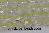 CLQ312 15.5 inches 8mm faceted nuggets lemon quartz beads