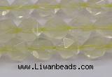 CLQ313 15.5 inches 10mm faceted nuggets lemon quartz beads