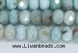 CLR101 15.5 inches 4*6mm faceted rondelle larimar gemstone beads