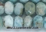 CLR104 15.5 inches 5*9mm faceted rondelle larimar gemstone beads