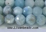 CLR118 15.5 inches 5.5mm faceted round larimar gemstone beads