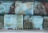 CLR123 15.5 inches 8*12mm faceted tube larimar gemstone beads