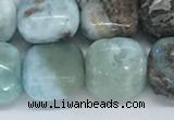 CLR125 15.5 inches 8*8mm square larimar gemstone beads