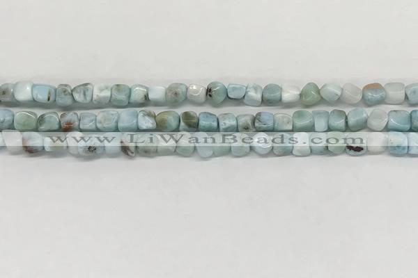 CLR133 15.5 inches 4*6mm - 5*8mm chips natural larimar gemstone beads