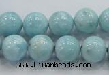 CLR18 15.5 inches 12mm round grade A natural larimar gemstone beads