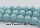 CLR19 15.5 inches 10mm round grade AA natural larimar gemstone beads