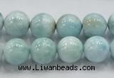 CLR20 15.5 inches 12mm round grade AA natural larimar gemstone beads