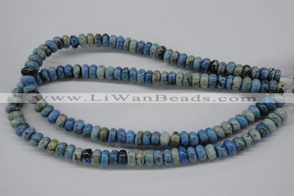 CLR202 15.5 inches 6*10mm rondelle larimar gemstone beads