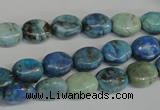 CLR214 15.5 inches 8*10mm oval larimar gemstone beads