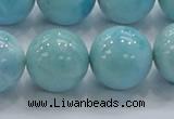 CLR23 15.5 inches 18mm round grade AA natural larimar gemstone beads