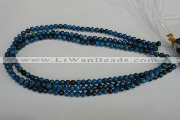 CLR301 15.5 inches 6mm round dyed larimar gemstone beads